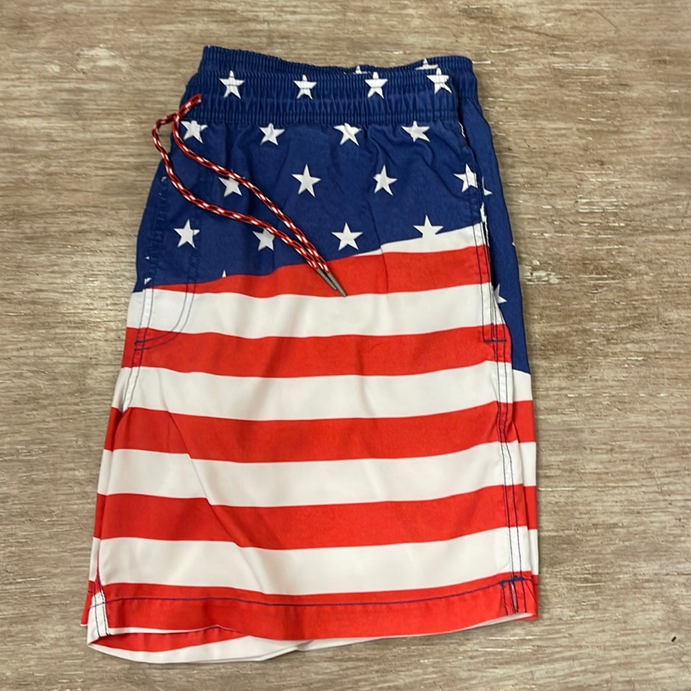 American Flag Swim Trunks